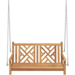 Mobilier De Jardin-vidaXL Banc balançoire de jardin 114 x 60 x 64 cm Bois de teck massif