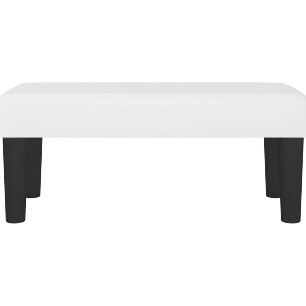Bancs-vidaXL Banc 70x30x30 cm Similicuir Blanc