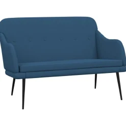 Bancs-vidaXL Banc 110x76x80 cm Tissu Bleu