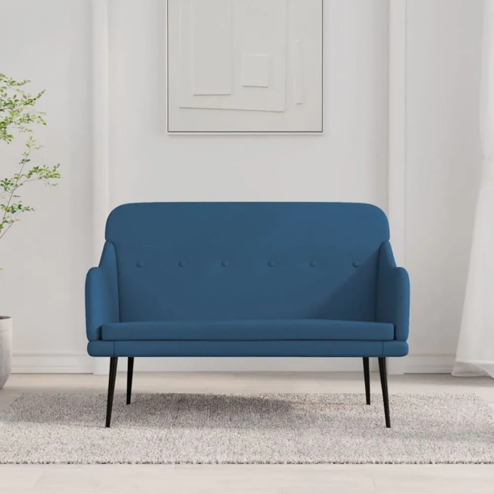 Bancs-vidaXL Banc 110x76x80 cm Tissu Bleu