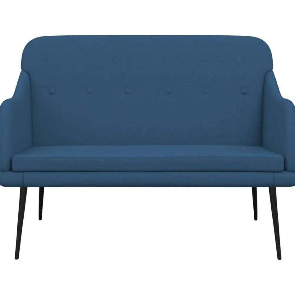 Bancs-vidaXL Banc 110x76x80 cm Tissu Bleu