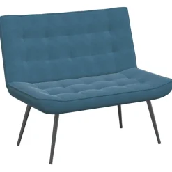 Bancs-vidaXL Banc 110x74x84 cm velours Bleu