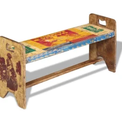 vidaXL Banc Bois massif recyclé 100x30x50 cm