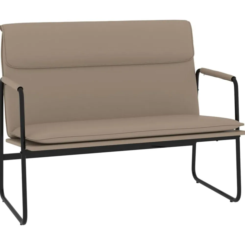 Bancs-vidaXL Banc 100x64x80 cm Similicuir Cappuccino
