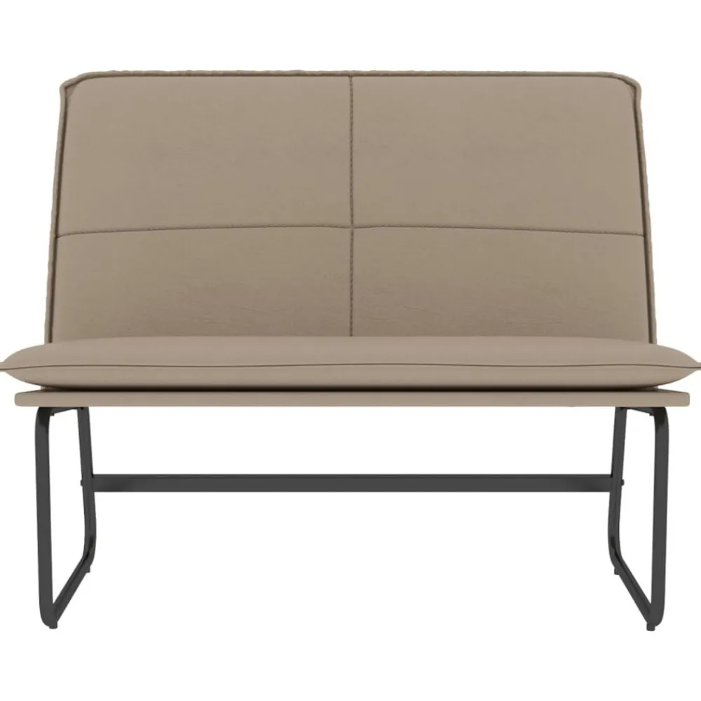 Bancs-vidaXL Banc 100x75x76 cm Similicuir Cappuccino