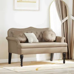 vidaXL Banc Chesterfield 120,5 x 65 x 75 cm Simili cuir