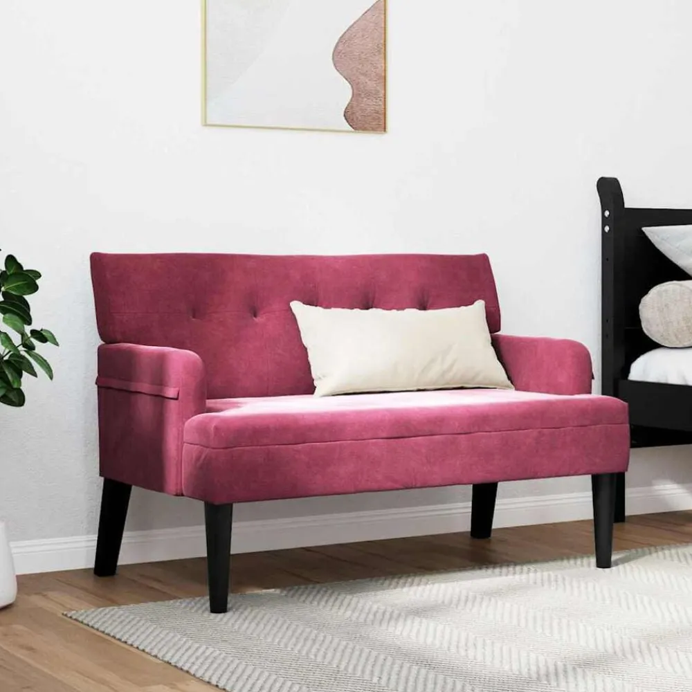 vidaXL Banc Chesterfield 112 x 65,5 x 75 cm Velours