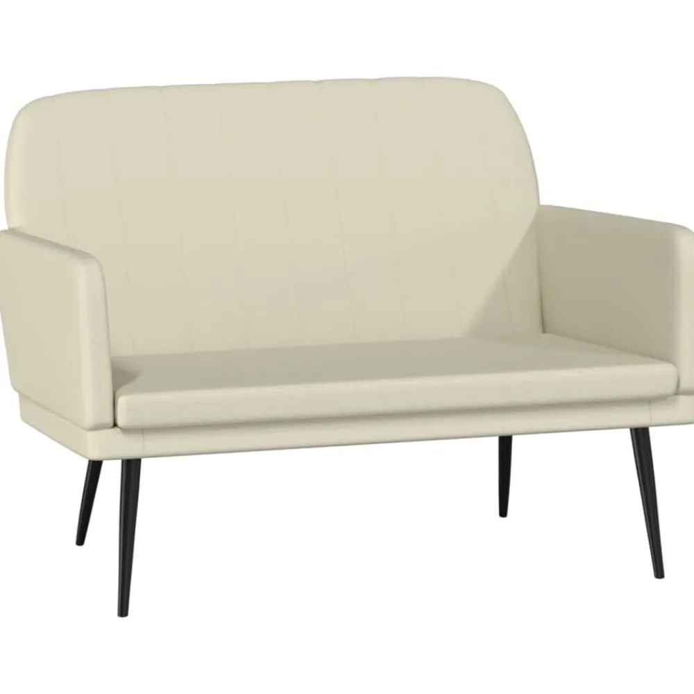 Bancs-vidaXL Banc Crème 107x80x81 cm Similicuir Crème