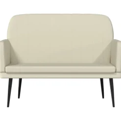 Bancs-vidaXL Banc Crème 107x80x81 cm Similicuir Crème