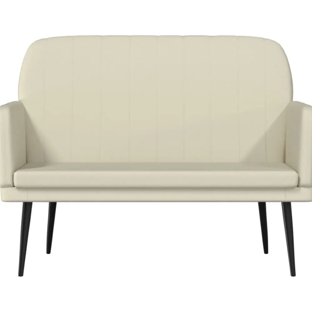 Bancs-vidaXL Banc Crème 107x80x81 cm Similicuir Crème