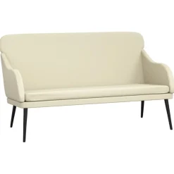 vidaXL Banc Crème 110x76x80 cm Similicuir