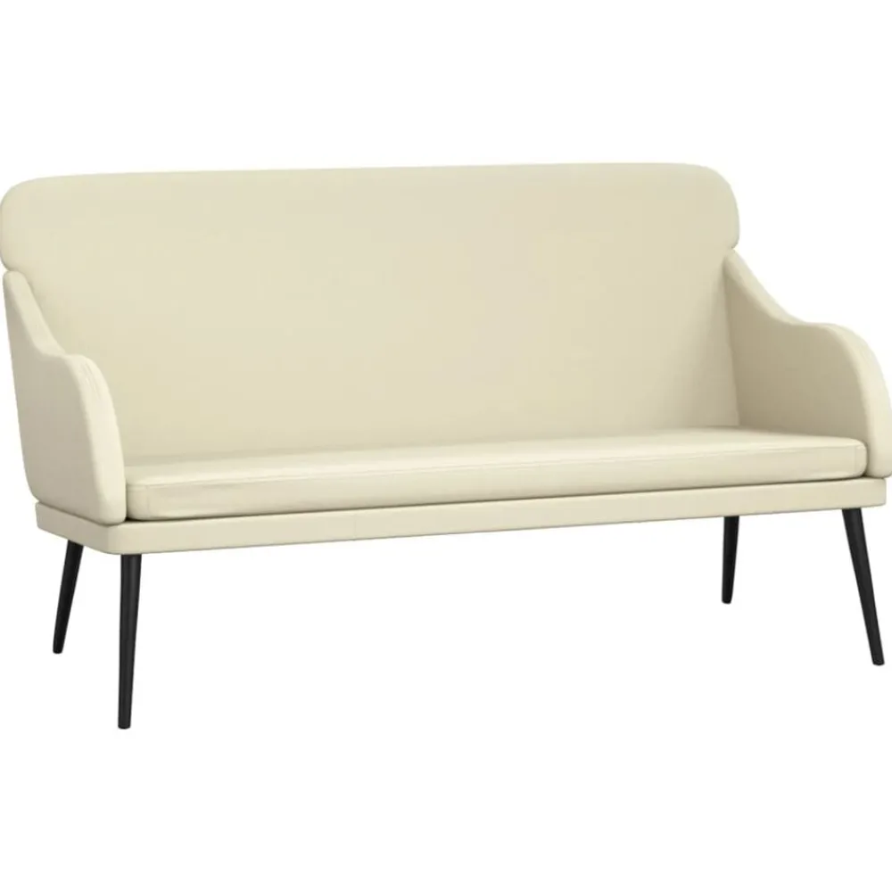 vidaXL Banc Crème 110x76x80 cm Similicuir