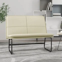 vidaXL Banc Crème 100x75x76 cm Similicuir