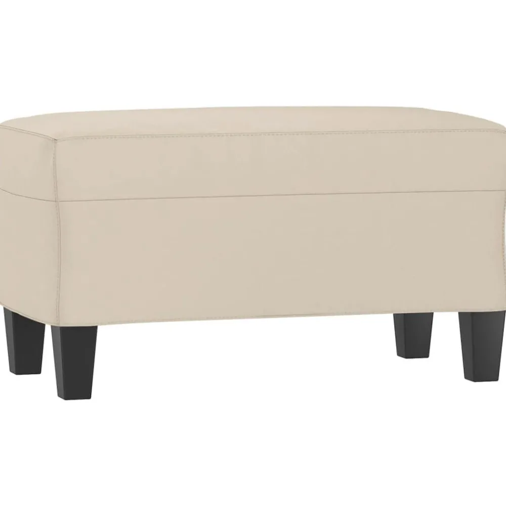 vidaXL Banc Crème 70x35x41 cm Tissu microfibre