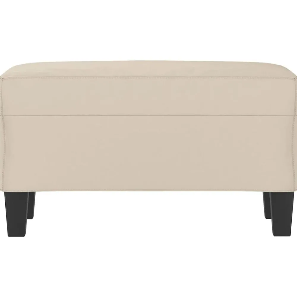 vidaXL Banc Crème 70x35x41 cm Tissu microfibre
