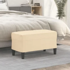 vidaXL Banc Crème 70x35x41 cm Tissu