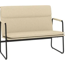 Bancs-vidaXL Banc Crème 100x64x80 cm Tissu Crème