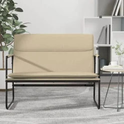 Bancs-vidaXL Banc Crème 100x64x80 cm Tissu Cr&egrave;me