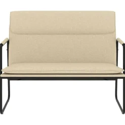 Bancs-vidaXL Banc Crème 100x64x80 cm Tissu Crème