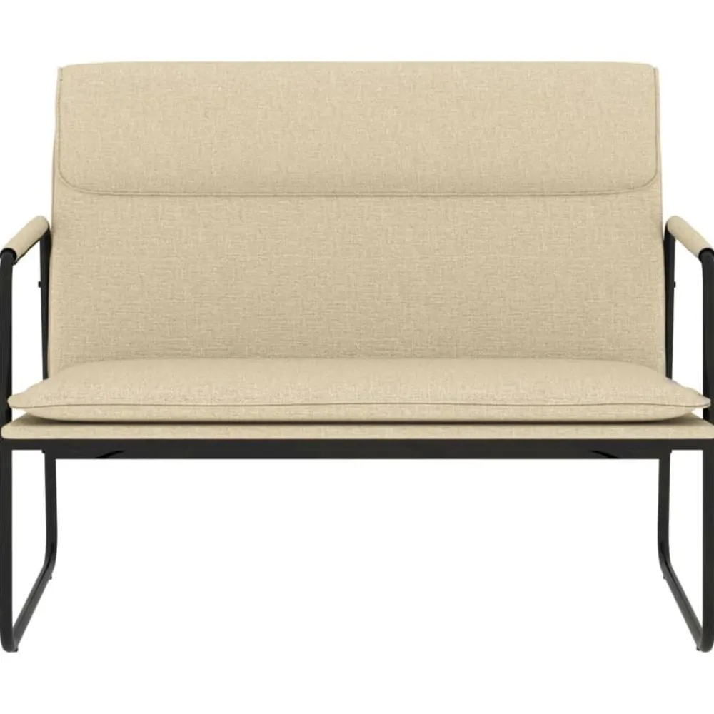 Bancs-vidaXL Banc Crème 100x64x80 cm Tissu Crème
