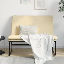 Bancs-vidaXL Banc Crème 100x75x76 cm Tissu Cr&egrave;me