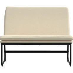 Bancs-vidaXL Banc Crème 100x75x76 cm Tissu Crème