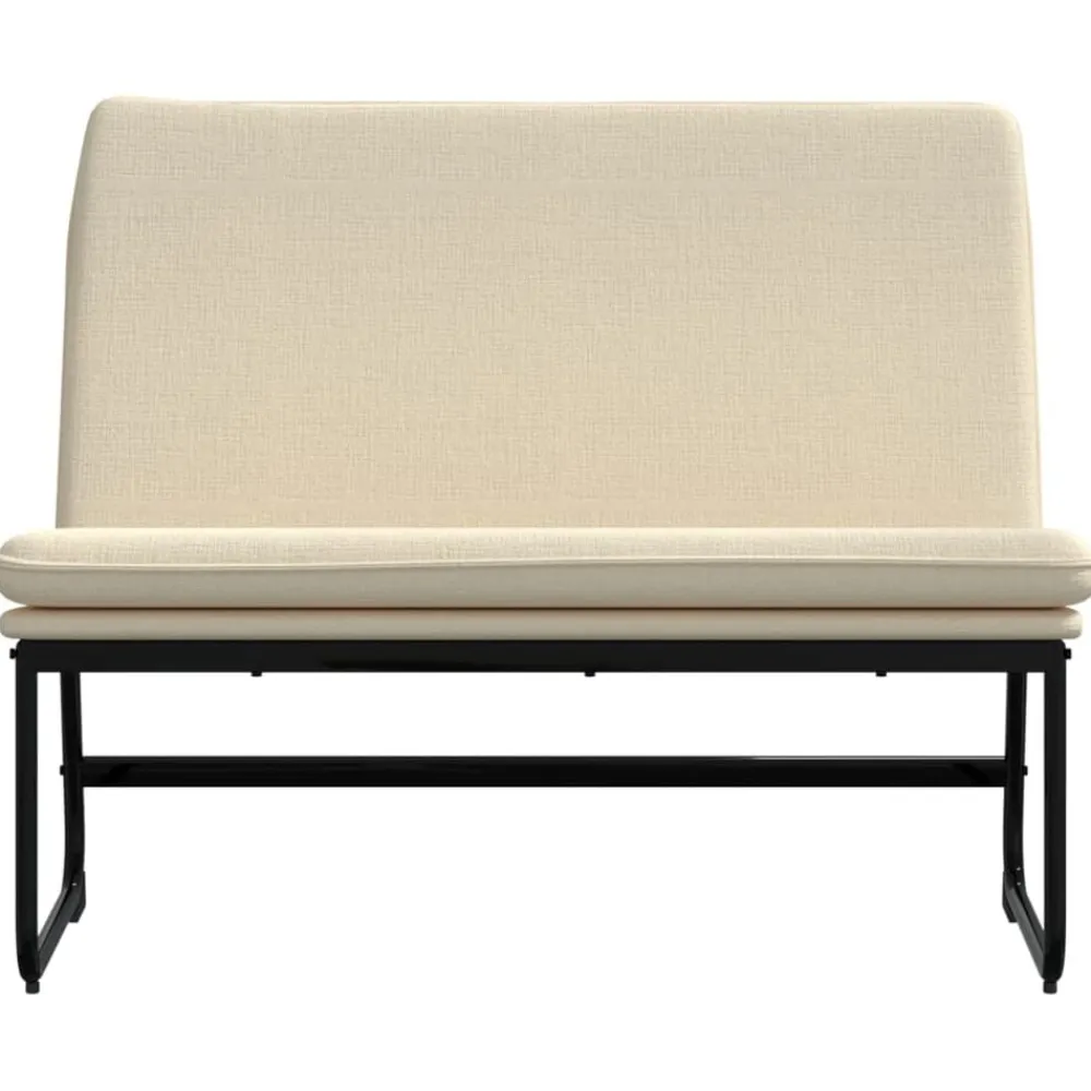Bancs-vidaXL Banc Crème 100x75x76 cm Tissu Crème