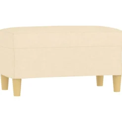 Bancs-vidaXL Banc Crème 70x35x41 cm Tissu Crème