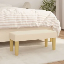 vidaXL Banc Crème 70x30x30 cm Tissu
