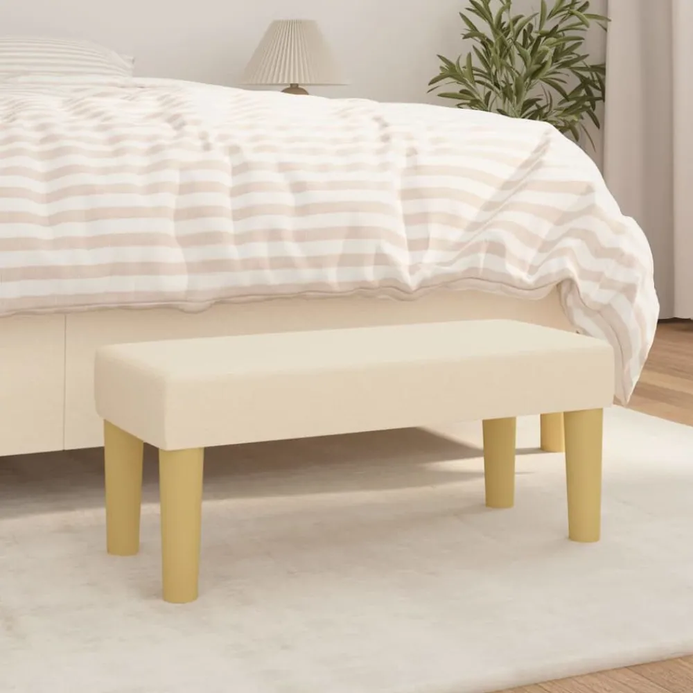 vidaXL Banc Crème 70x30x30 cm Tissu