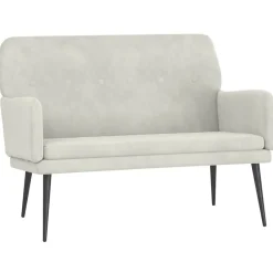 vidaXL Banc Crème 108x79x79 cm Velours