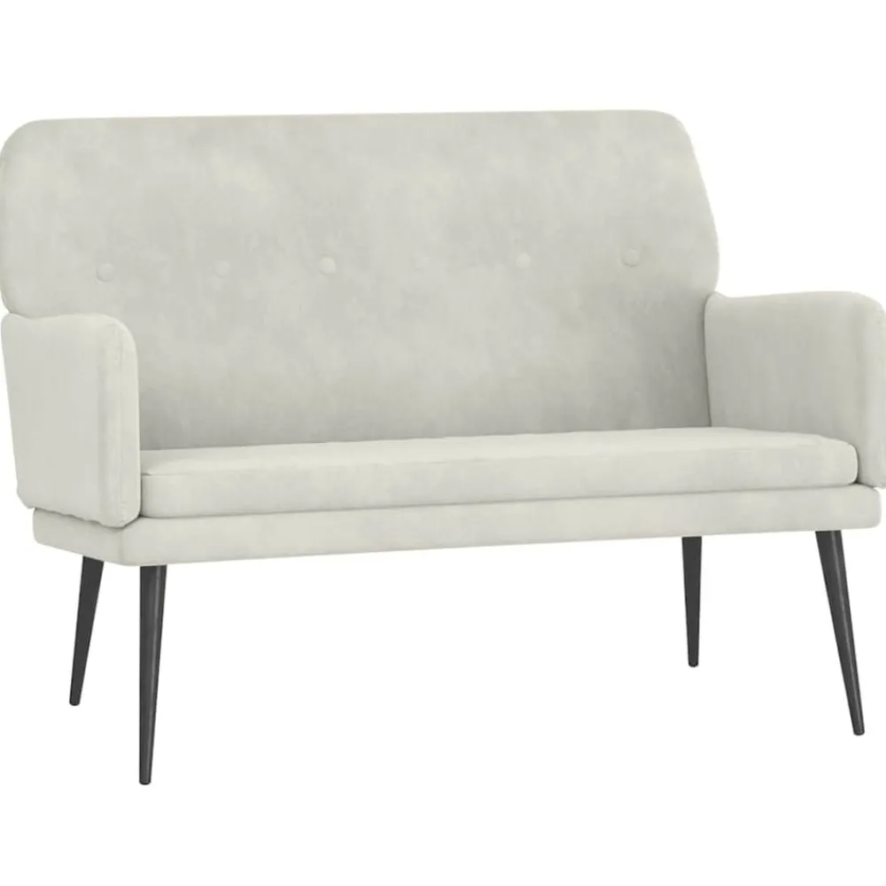 vidaXL Banc Crème 108x79x79 cm Velours