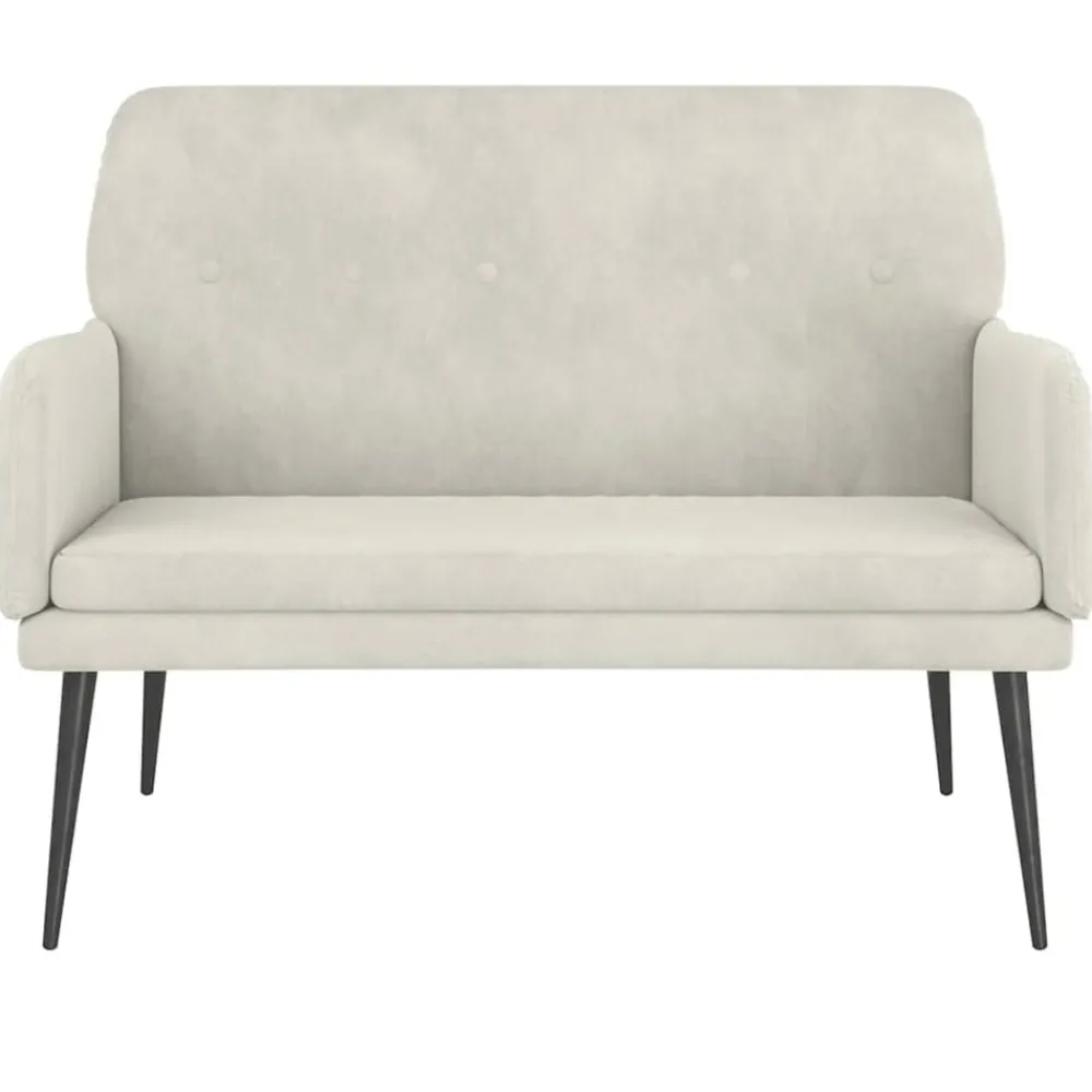 vidaXL Banc Crème 108x79x79 cm Velours