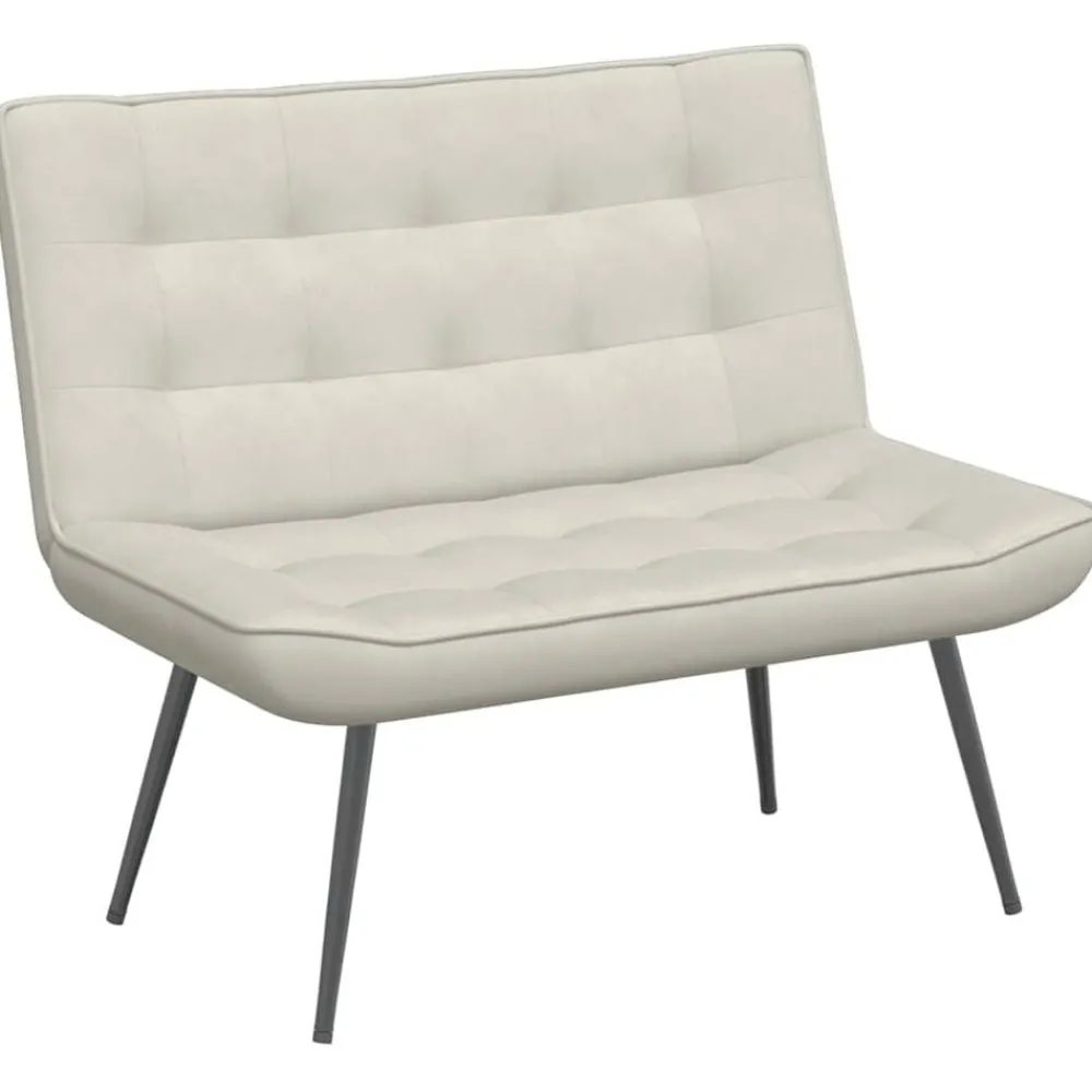vidaXL Banc crème 110x74x84 cm velours