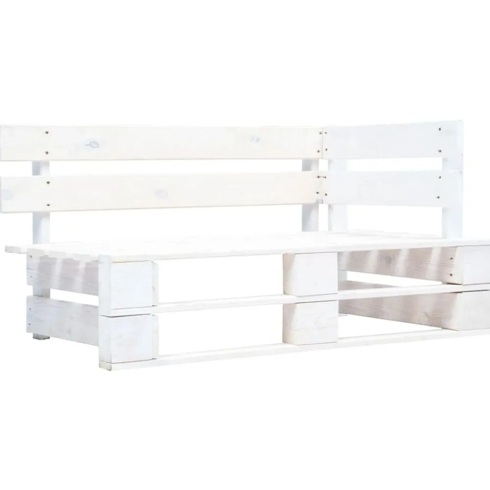 vidaXL Banc d'angle palette de jardin bois