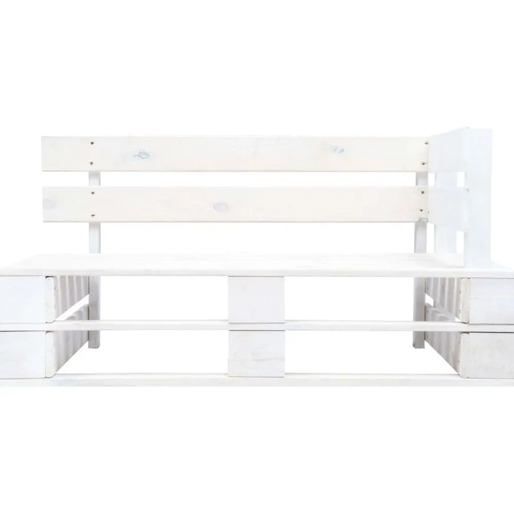 vidaXL Banc d'angle palette de jardin bois