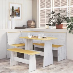 vidaXL Banc d'angle REINE 151 cm bois pin solide