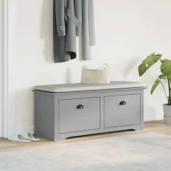 Bancs-vidaXL Banc de couloir BODO 114x40x45 cm Gris