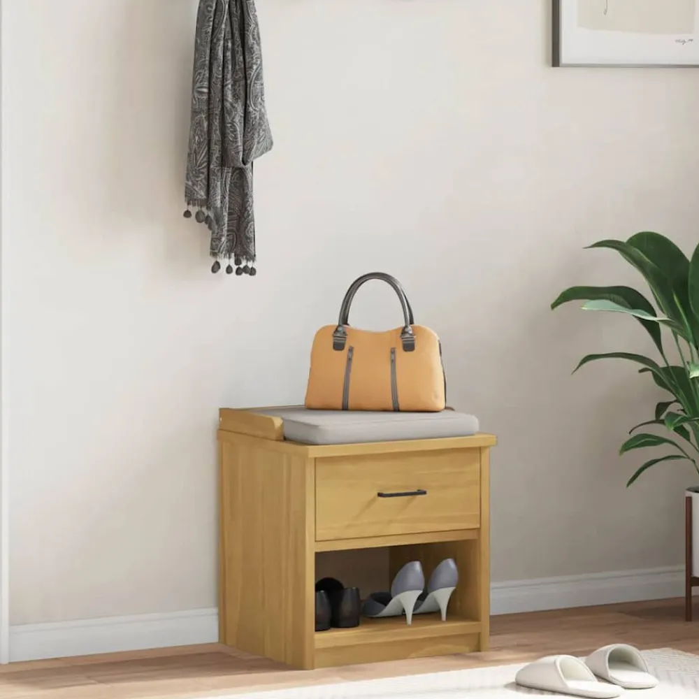 vidaXL Banc de couloir SANDNES 45x40x50 cm bois de pin massif