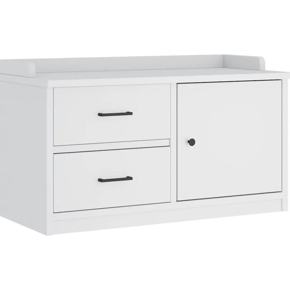 Bancs-vidaXL Banc de couloir SANDNES 87x40x50 cm bois de pin massif Blanc