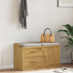 vidaXL Banc de couloir SANDNES 87x40x50 cm bois de pin massif