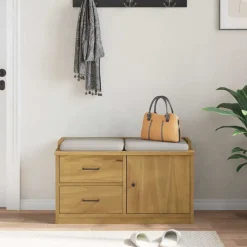 vidaXL Banc de couloir SANDNES 87x40x50 cm bois de pin massif