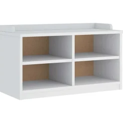 Bancs-vidaXL Banc de couloir SANDNES 87x40x50 cm bois de pin massif Blanc