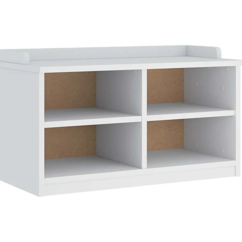 Bancs-vidaXL Banc de couloir SANDNES 87x40x50 cm bois de pin massif Blanc