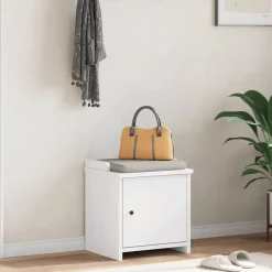 Bancs-vidaXL Banc de couloir SANDNES 45x40x50 cm bois de pin massif Blanc