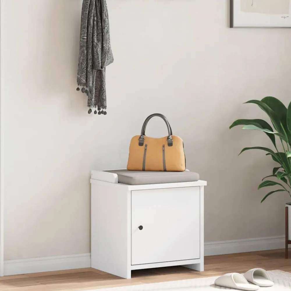 Bancs-vidaXL Banc de couloir SANDNES 45x40x50 cm bois de pin massif Blanc