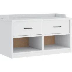 Bancs-vidaXL Banc de couloir SANDNES 87x40x50 cm bois de pin massif Blanc