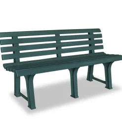 Mobilier De Jardin-vidaXL Banc de jardin 145,5 cm Plastique Vert