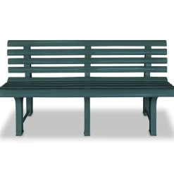 Mobilier De Jardin-vidaXL Banc de jardin 145,5 cm Plastique Vert