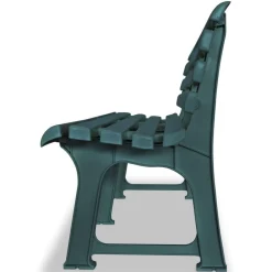 Mobilier De Jardin-vidaXL Banc de jardin 145,5 cm Plastique Vert
